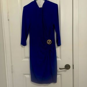 Cocktail Royal Blue Halter dress